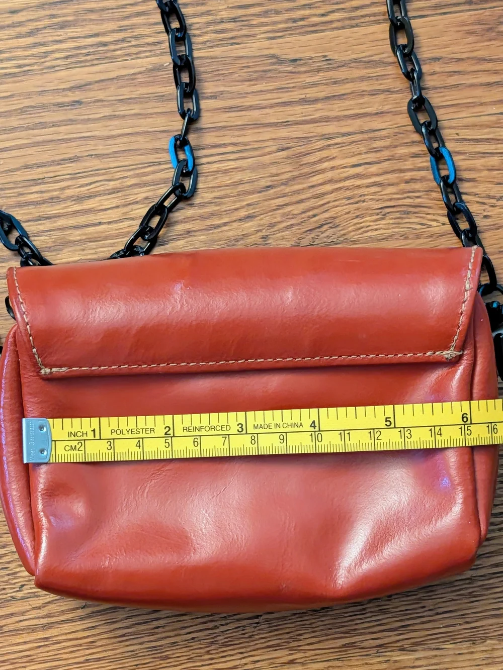 Vintage 2001 THIROS Greek Leather Floating Clutch Minimalist Modernist Restored